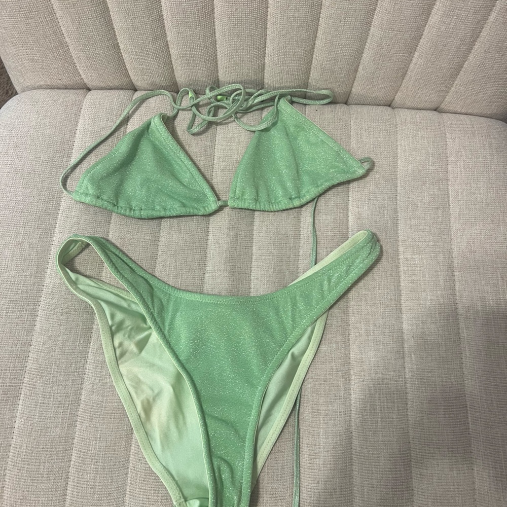 Triangl Green sparkly bikini